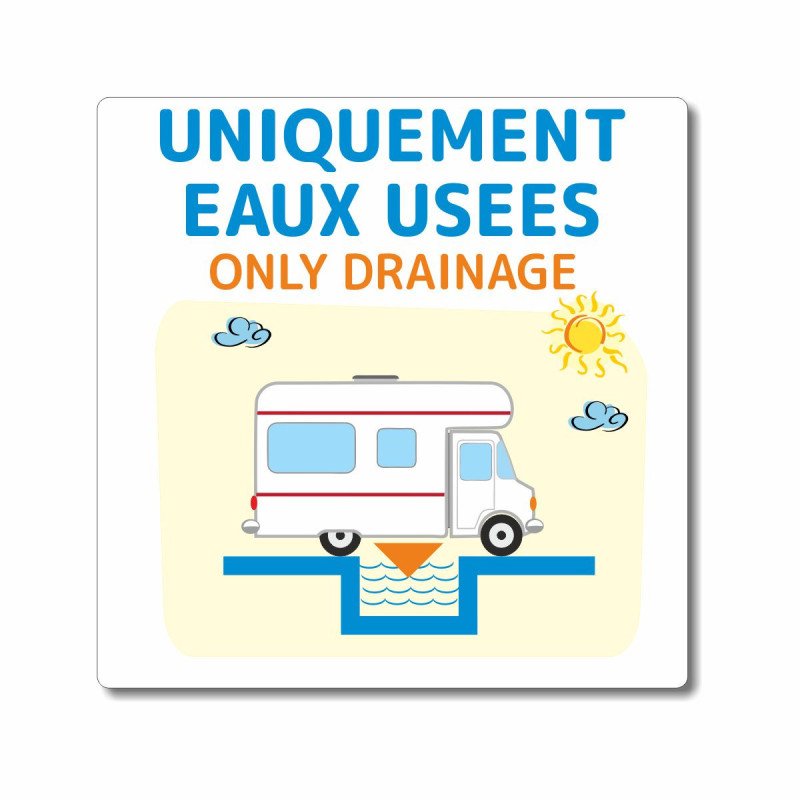 Panneau uniquement eaux usées camping-car
