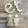 Logo en bois découpé