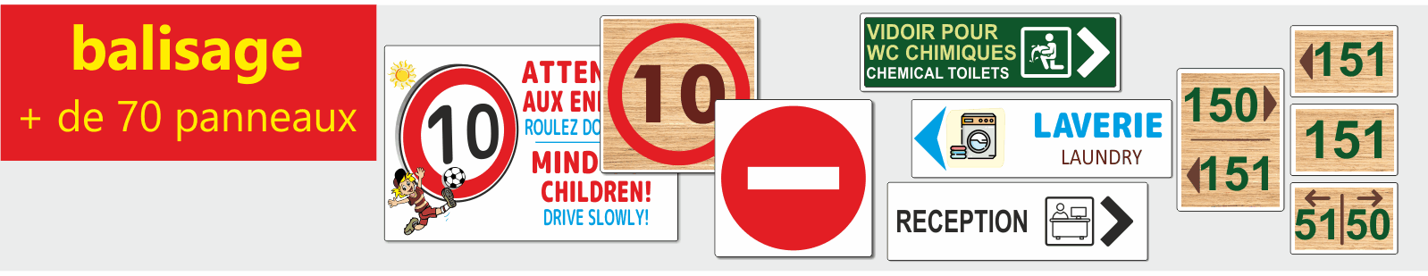 Fléchage et balisage du camping