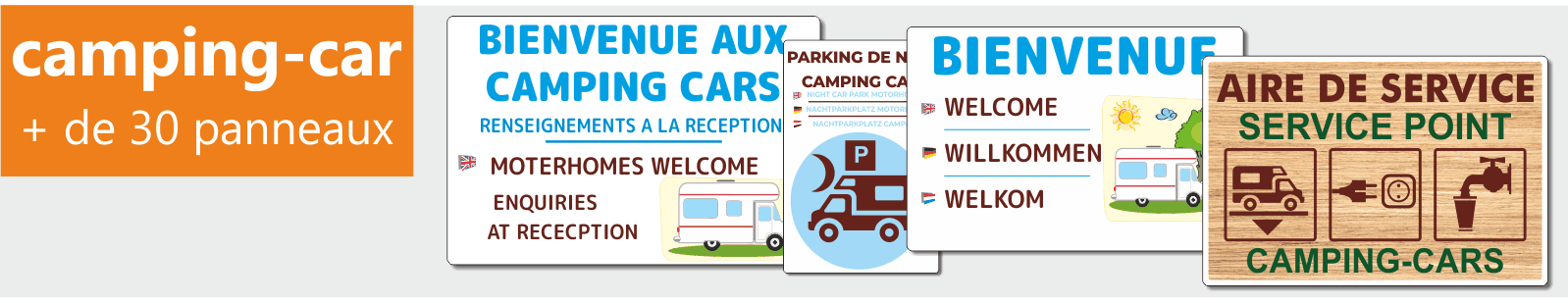 signalétique camping-car