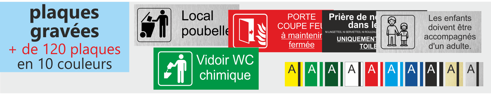 Plaques gravées en 10 couleurs