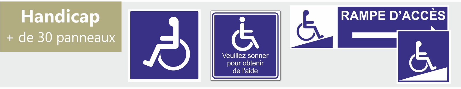Pancarte PMR, handicapés