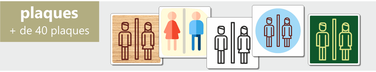 Plaques de porte sanitaires