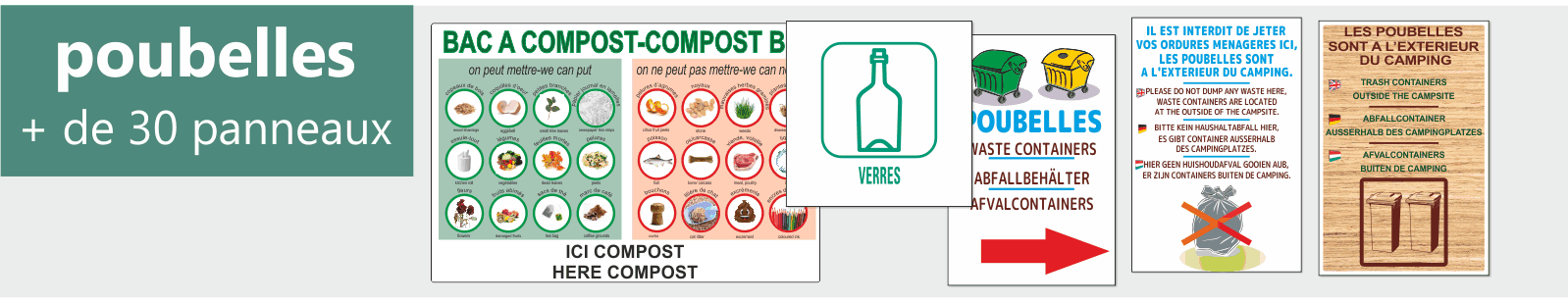 Signalétique poubelles, recyclage