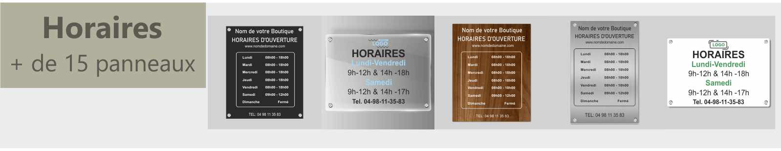 Signalétique Horaires