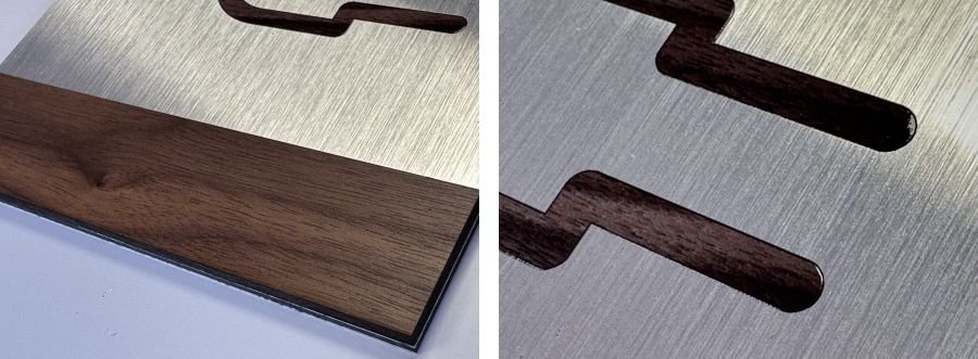 Signalétique luxe bois et métal