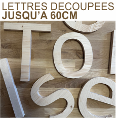 Lettres découpées pour les enseignes et la décoration